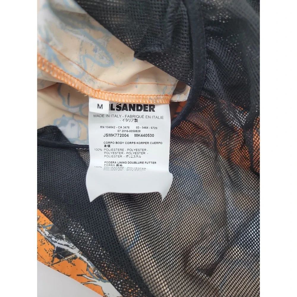 Jil Sander Men's Orange Swim Trunks Made In Italy Size Medium Excellent!